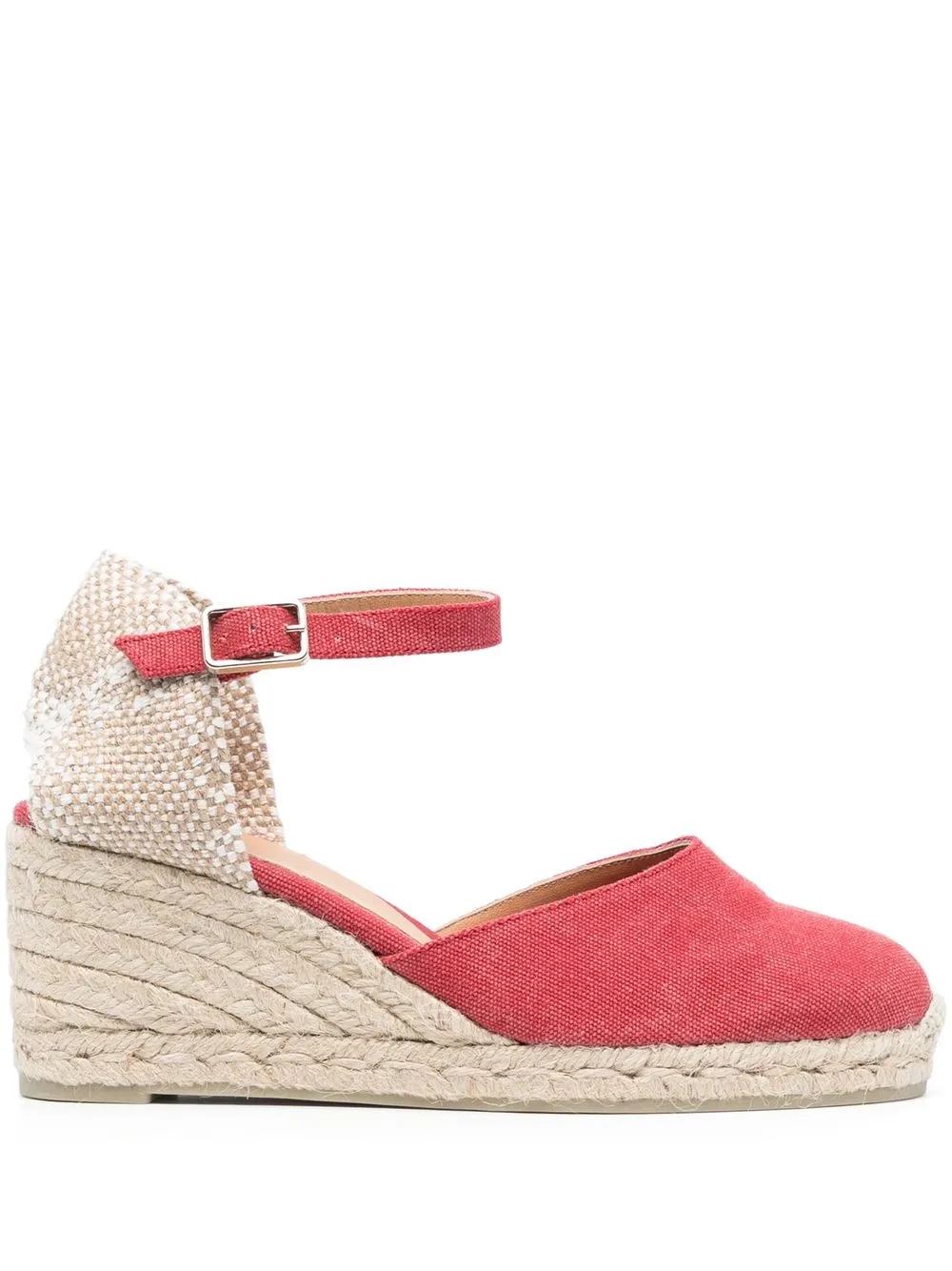 

Castañer leather heeled 70mm espadrilles - Red