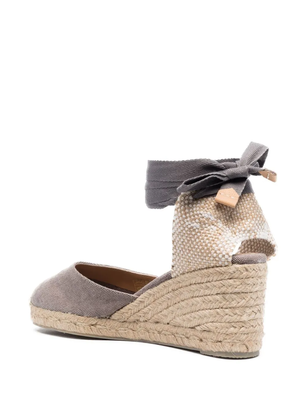 Castañer Espadrilles met leren hak Grijs