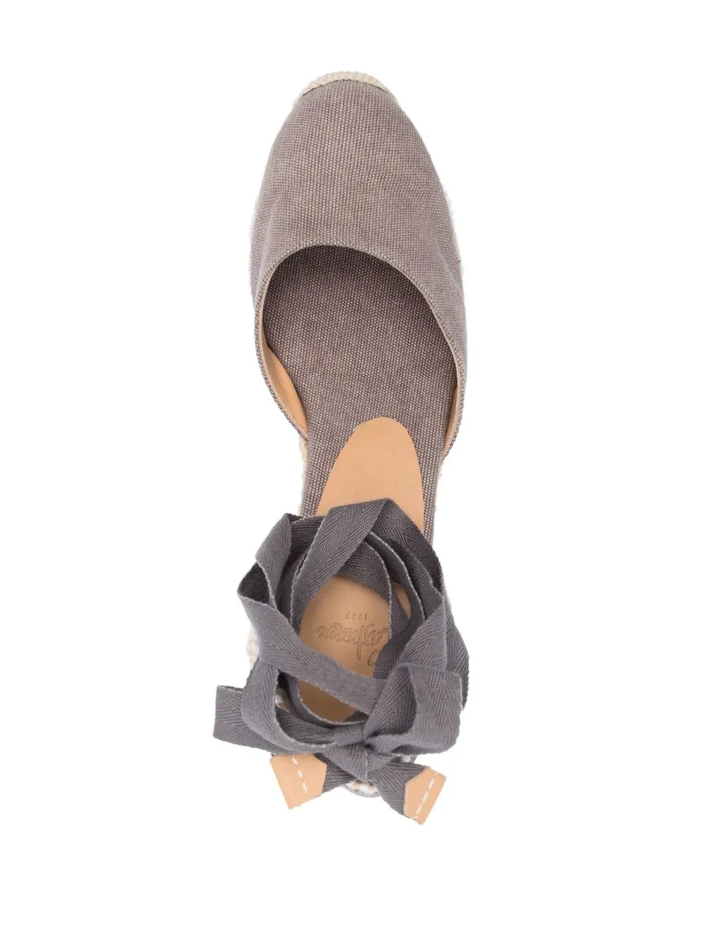 Castañer Espadrilles met leren hak Grijs