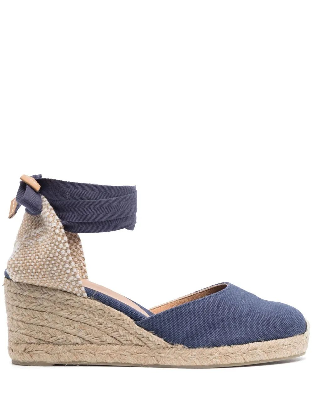 

Castañer leather heeled 70mm espadrilles - Blue