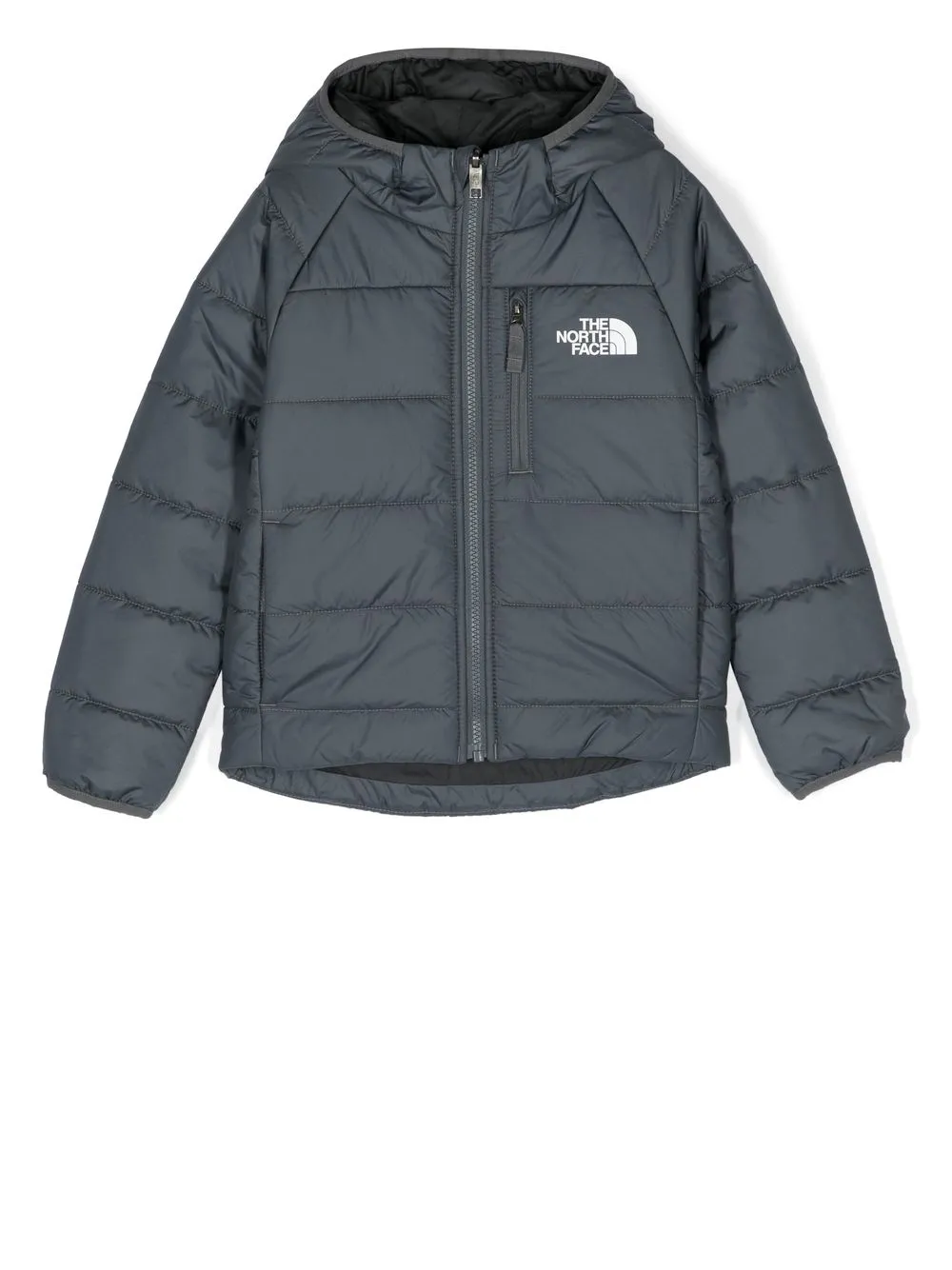 

The North Face Kids logo-print puffer jacket - Grey
