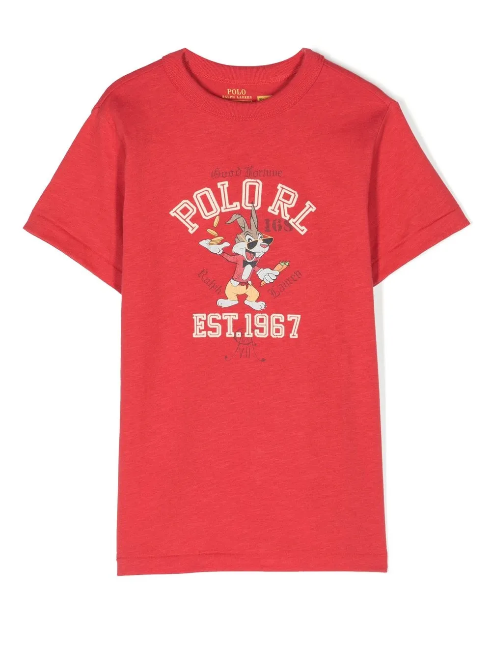 

Ralph Lauren Kids graphic print cotton T-shirt - Red