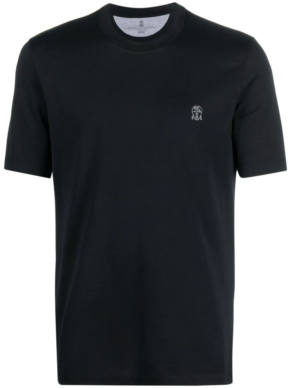 

Brunello Cucinelli embroidered-logo cotton T-shirt - Black