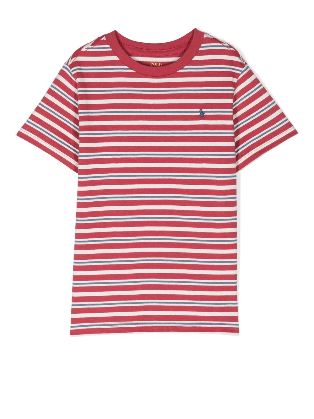 

Ralph Lauren Kids playera con rayas estampadas - Rojo