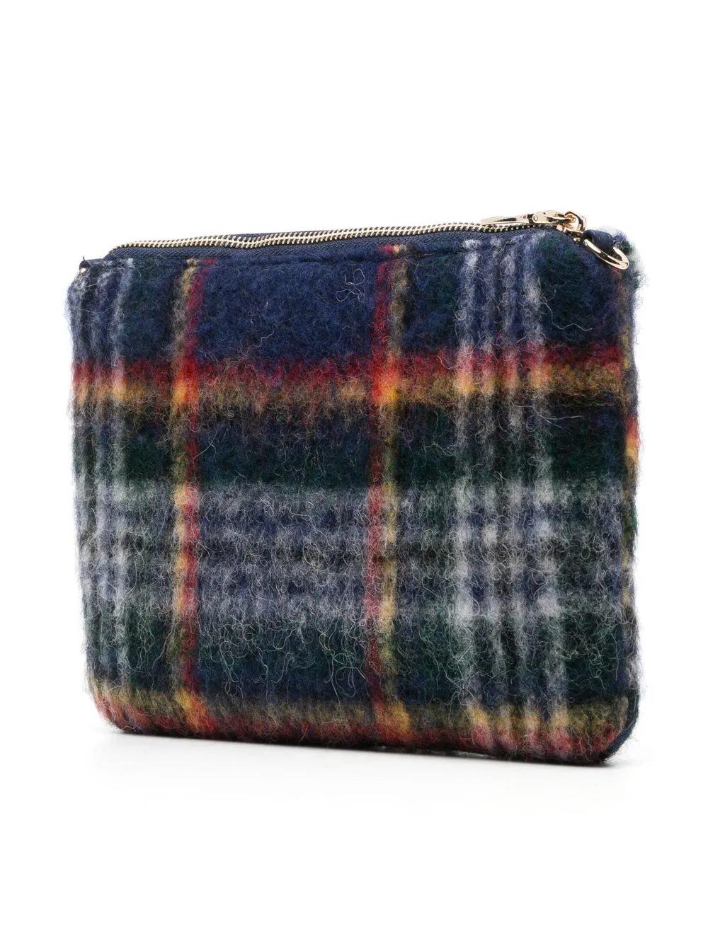 MC2 Saint Barth Kids Clutch met tartan ruit - Blauw