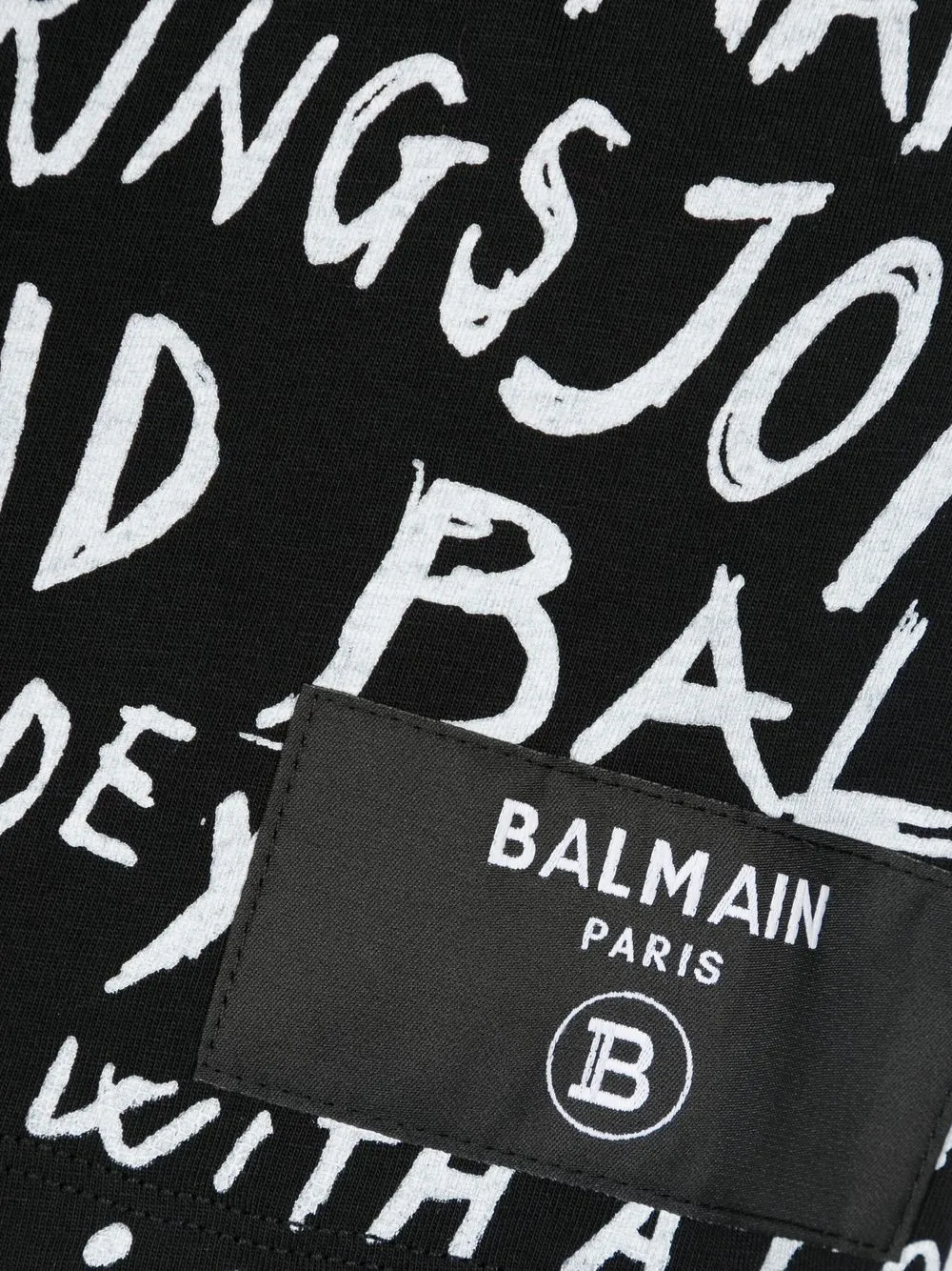 BALMAIN COTTON GRAPHIC-PRINT T-SHIRT