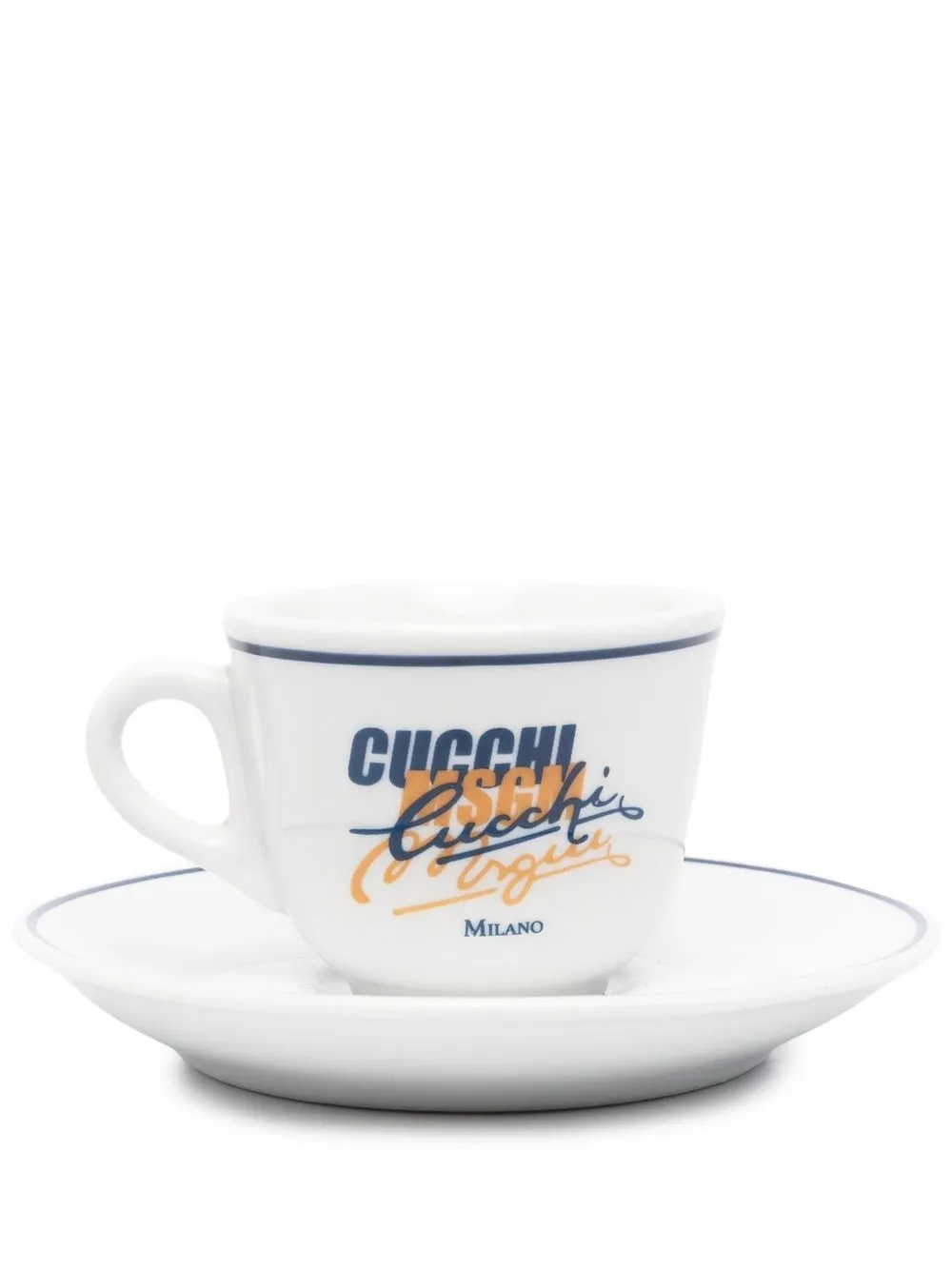 

MSGM logo-print porcelain espresso set - White