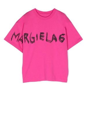 MM6 Maison Margiela Kids logo-print short-sleeve T-shirt - Farfetch