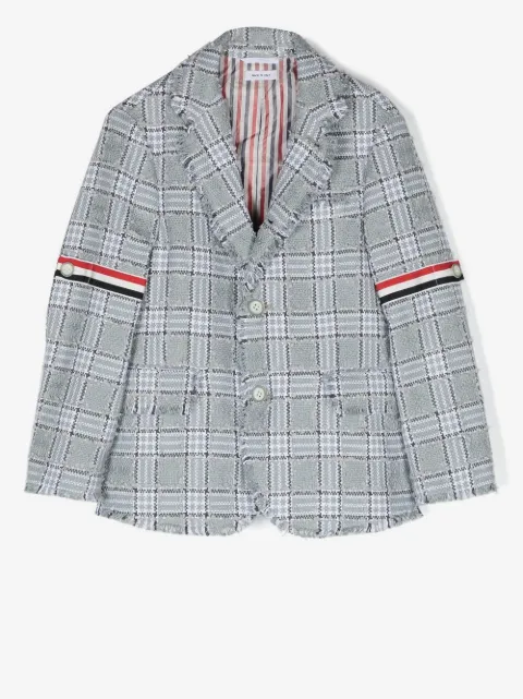 Thom Browne Kids abrigo con botones