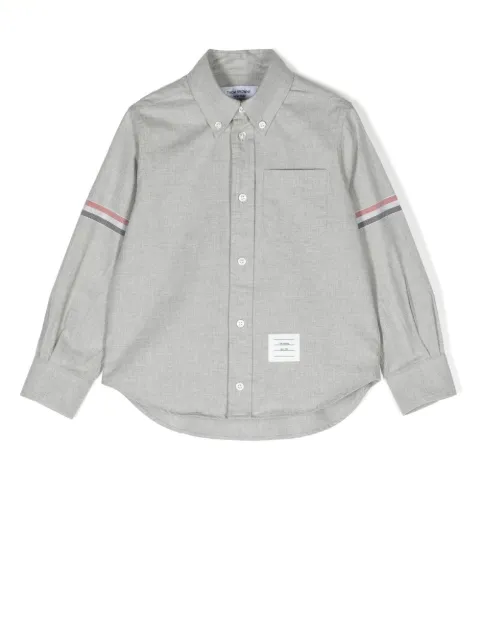 Thom Browne Kids stripe-detail cotton shirt