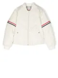 Thom Browne Kids padded bomber jacket - White