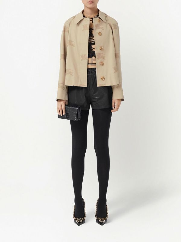 Burberry logo-jacquard Gabardine Jacket - Farfetch