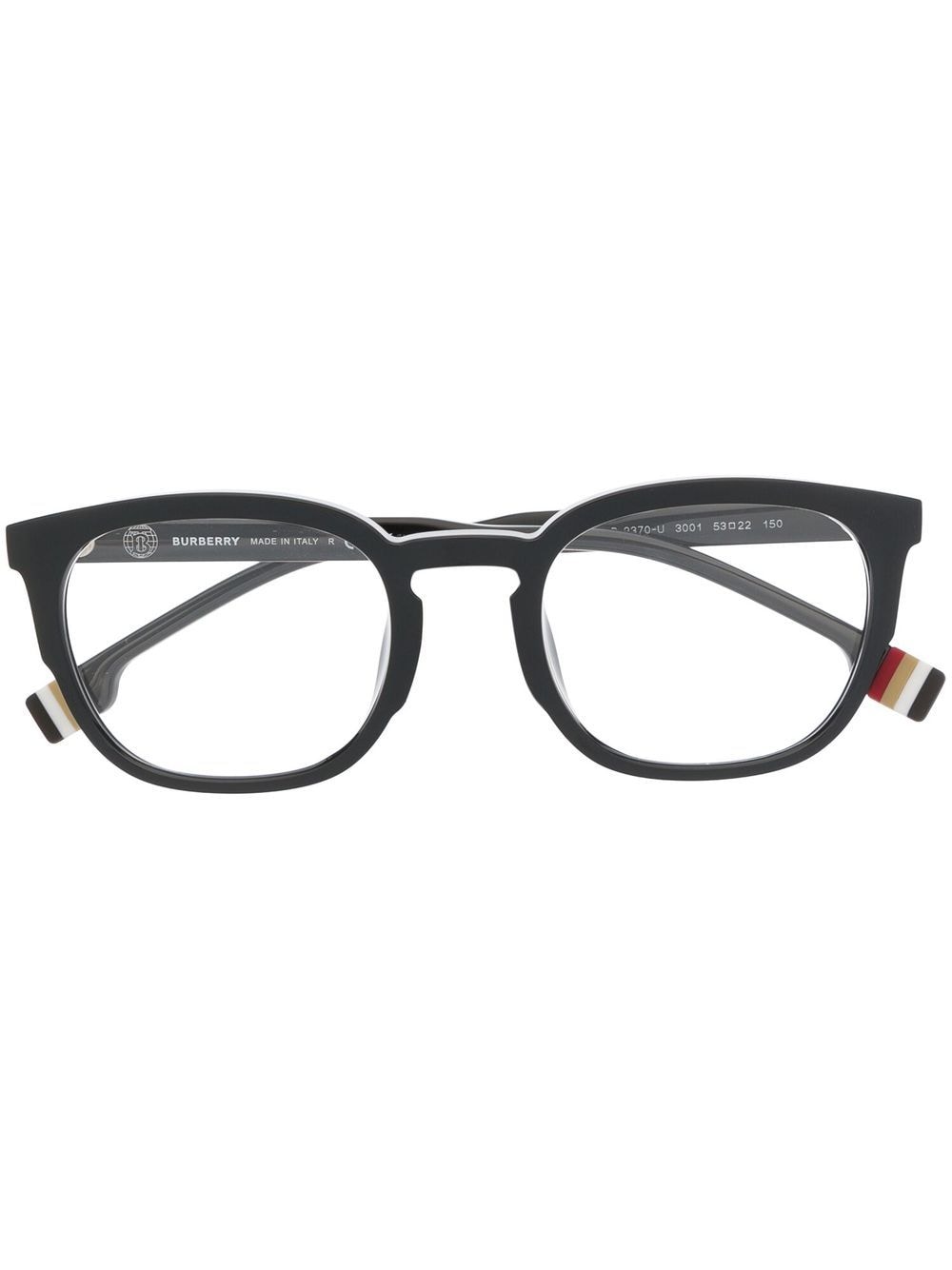 Burberry Eyewear Round Frame Glasses In Black