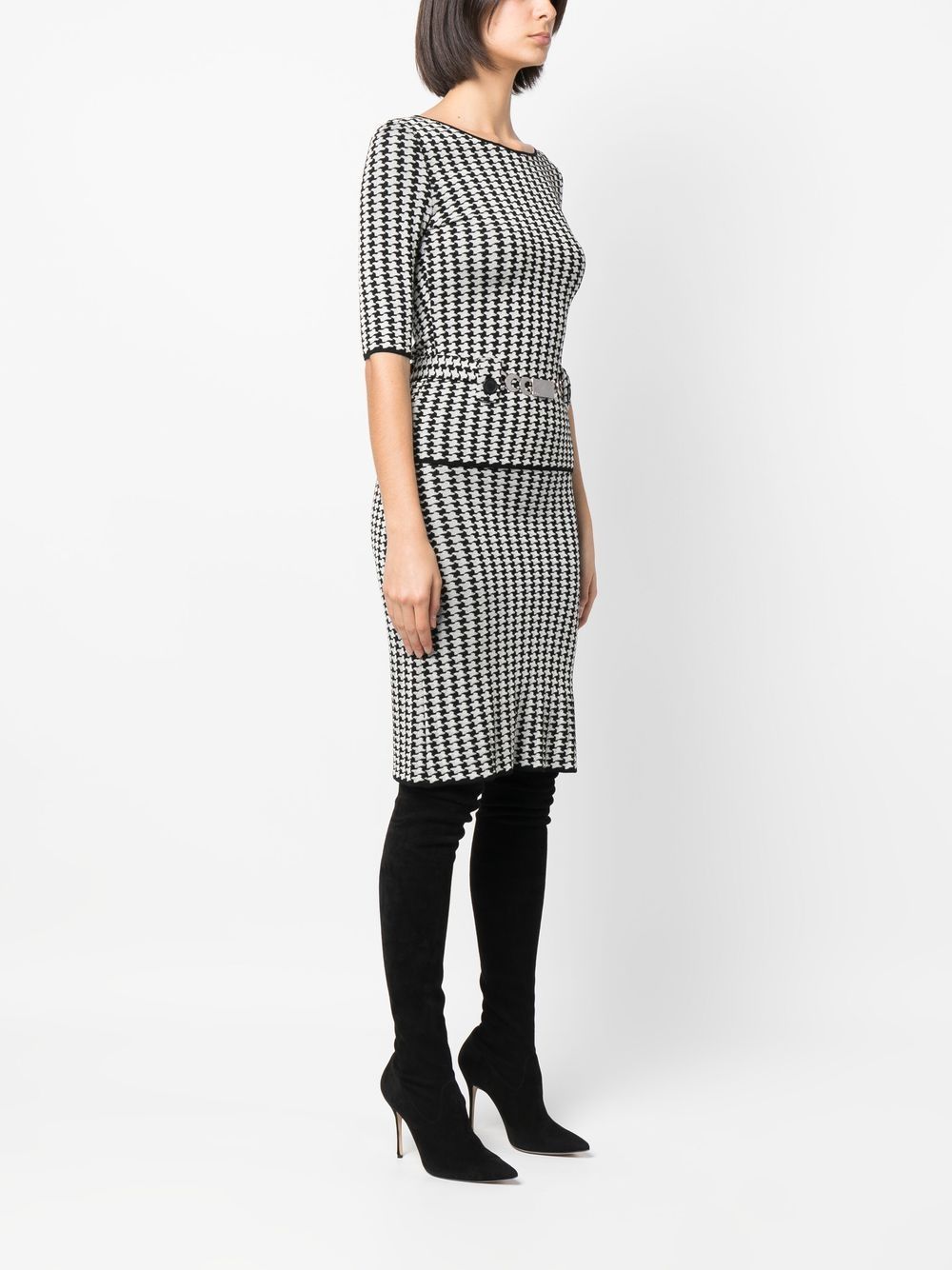 Christian Dior 2010 houndstooth-pattern top and skirt set Women