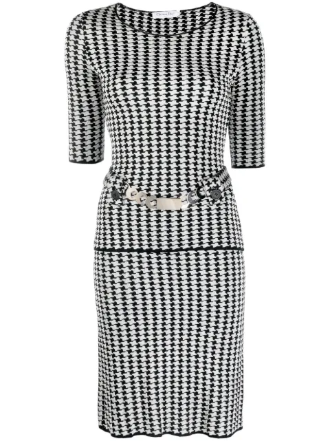 Christian Dior 2010 houndstooth-pattern top and skirt set Women