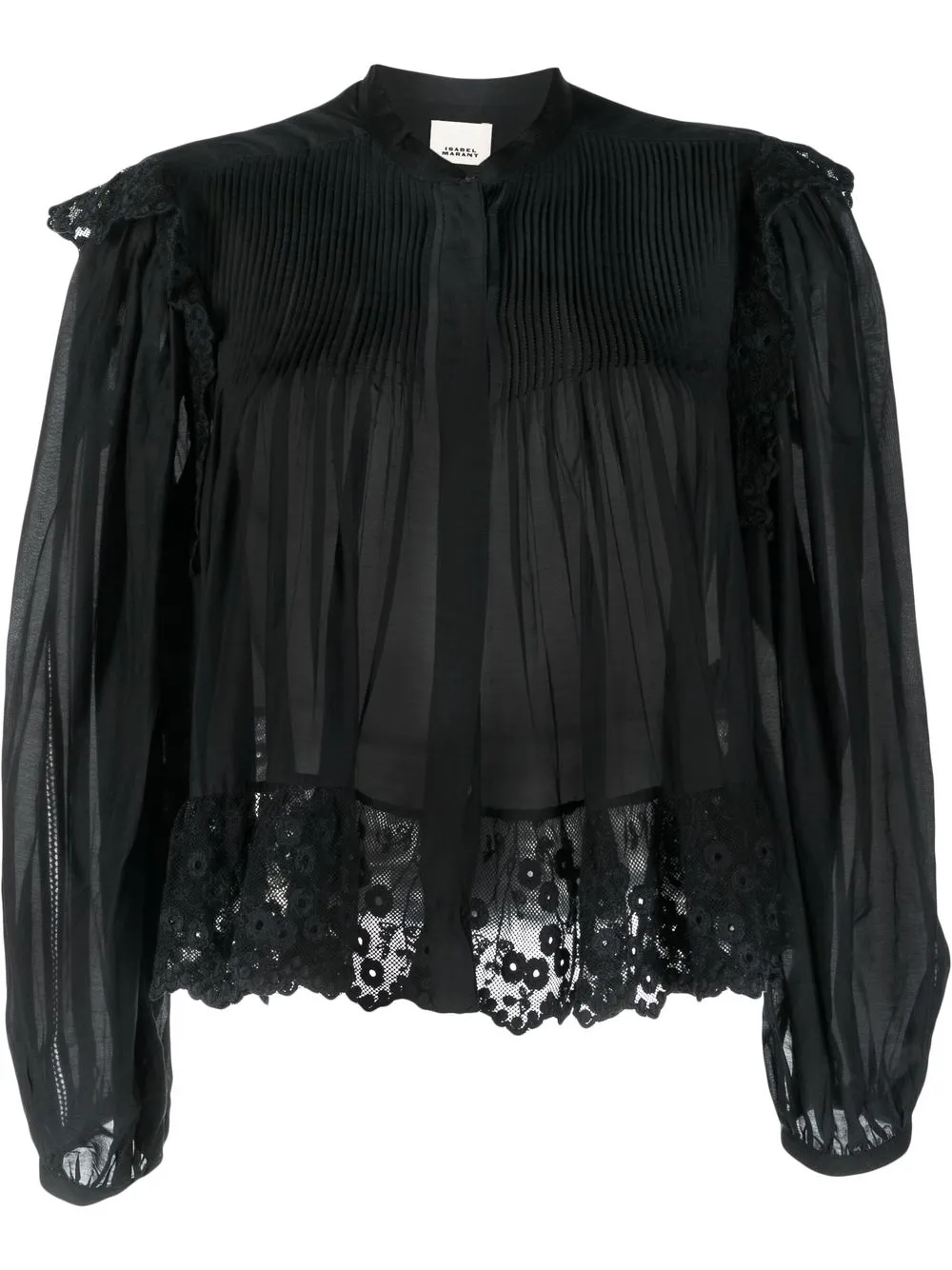 

Isabel Marant floral-lace cotton blouse - Black