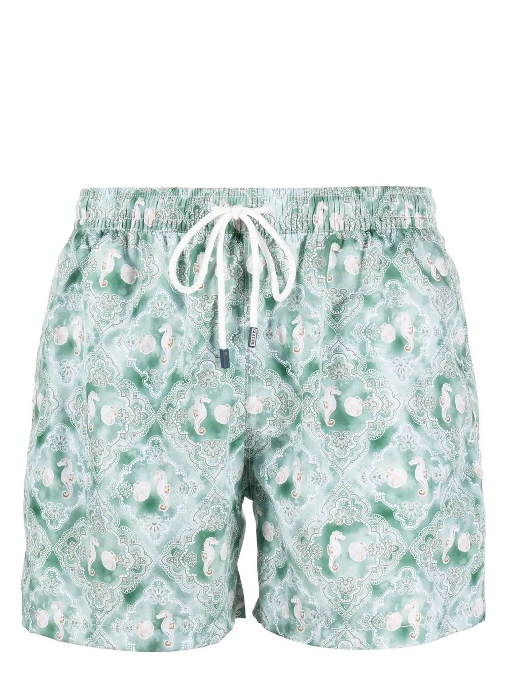 

Fedeli shell paisley-print swim shorts - Green