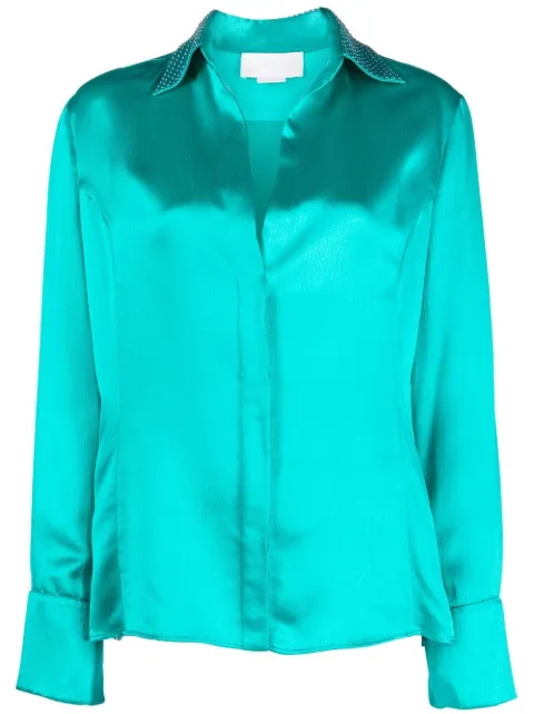 Genny camisa de satén con apliques
