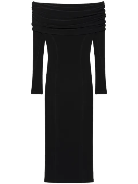 AZ FACTORY x Lutz Huelle Fatna off-shoulder long-sleeve midi dress
