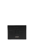 TOM FORD logo-print grained-leather cardholder - Black