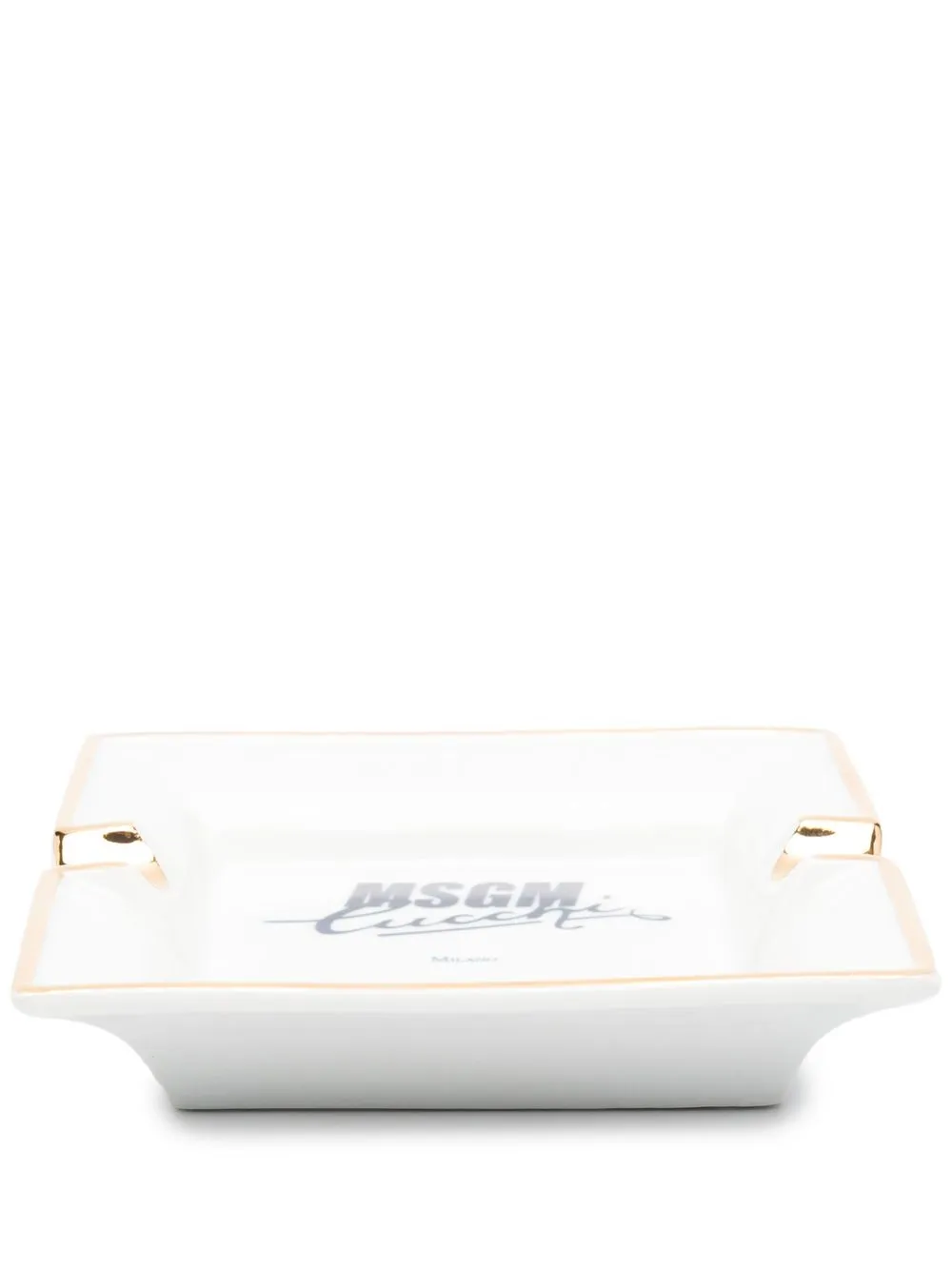 

MSGM logo-print valet tray - White