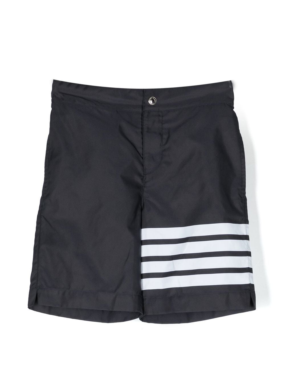 thom browne kids short de bain à détail 4 bandes signature - bleu