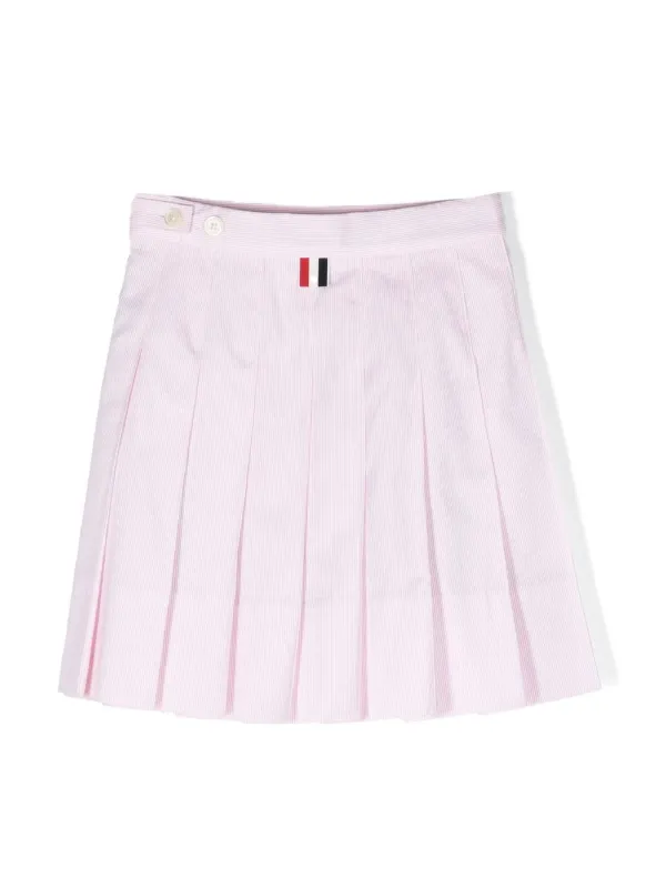 【関税込み】thom browne RWB' skirt THOM BROWNE | RWB Piping Pleated Silk Skirt | Women | Lane