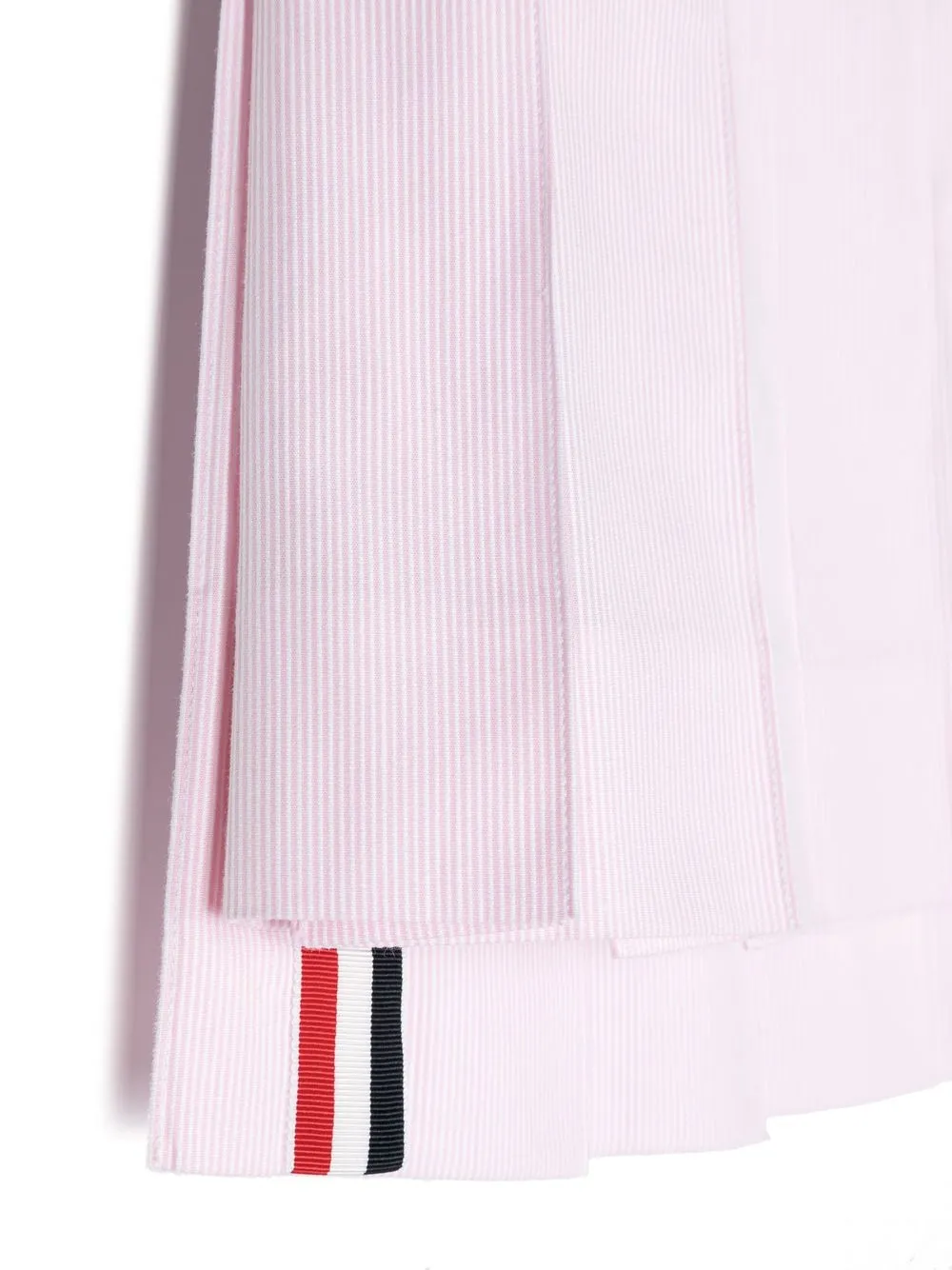 Shop Thom Browne Pleated Rwb Skirt In Pink