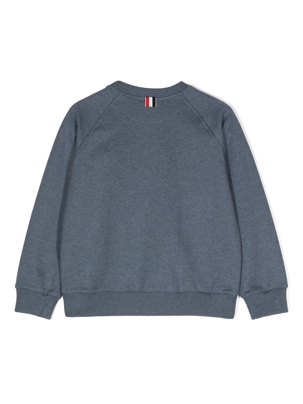 Thom Browne Kids embroidered-motif cotton sweatshirt - Blue