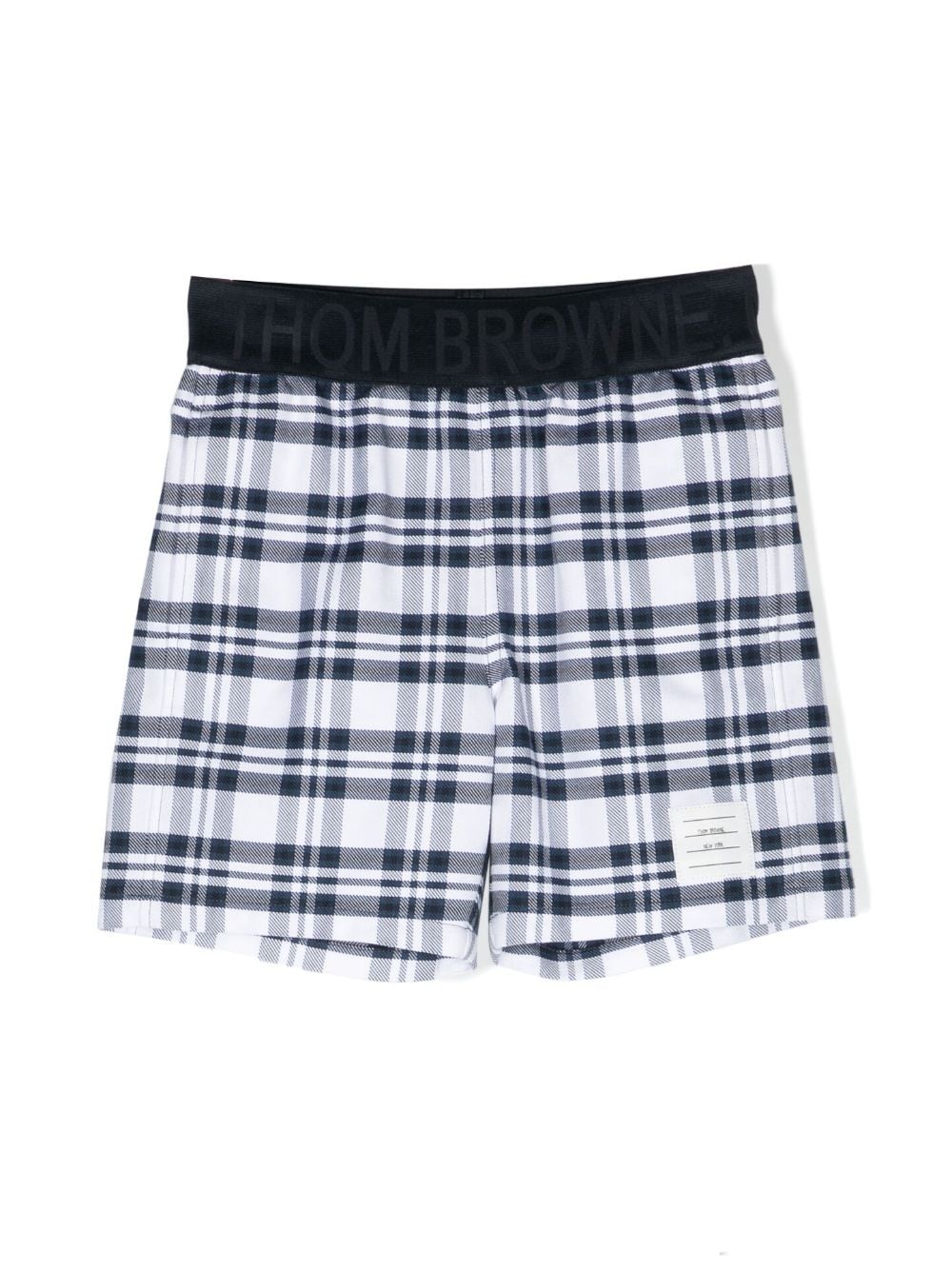 Thom Browne Kids' Twill Cotton Shorts In Blue