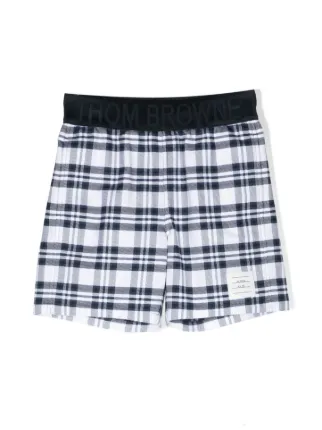 THOM BROWNE ウールツイル ショートパンツ Thom Browne Kids ツイル ショートパンツ | ブルー | FARFETCH JP