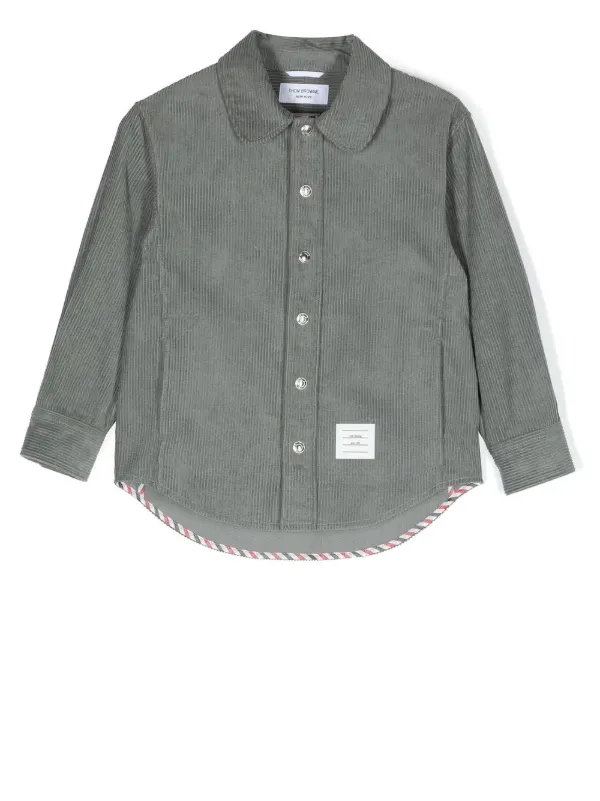 Thom Browne Kids コーデュロイ シャツジャケット | グレー | FARFETCH JP