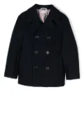 Thom Browne Kids double-breasted peacoat - Blue
