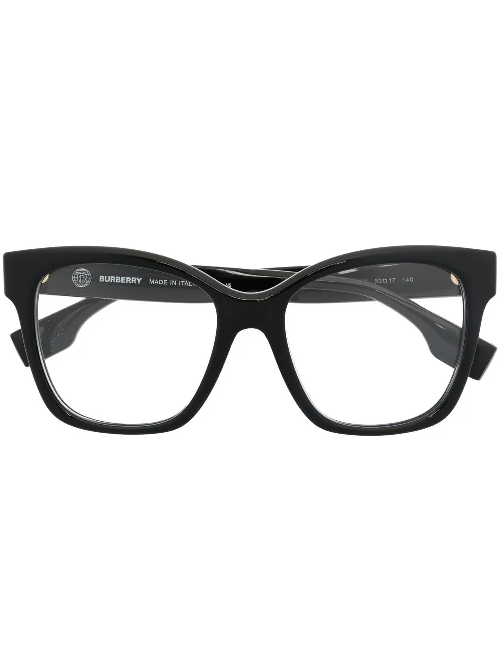 

Burberry Eyewear logo plaque square frame glasses - Black
