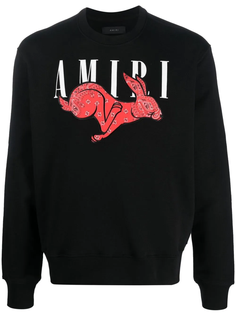 

AMIRI appliqué detail logo-print sweatshirt - Black