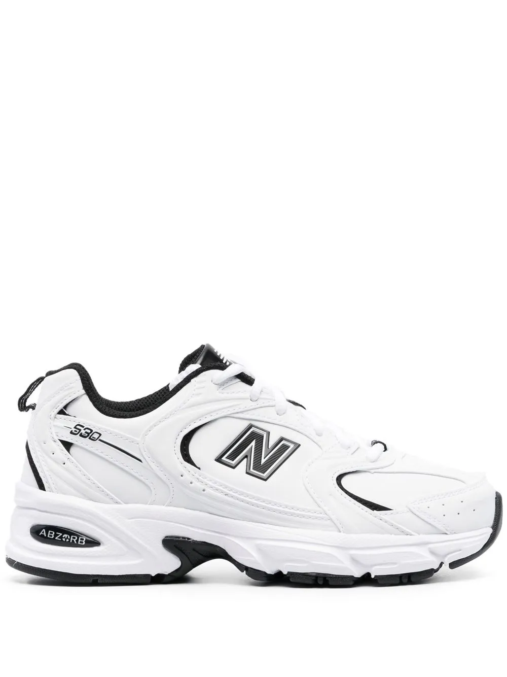 

New Balance logo-print lace-up sneakers - White