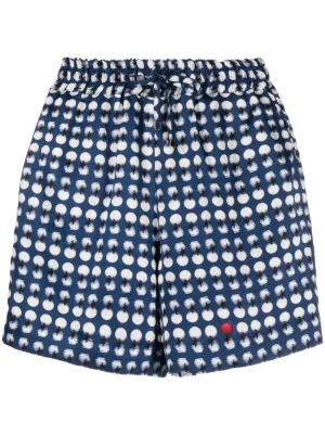 Undercover UP1D4505 ローズプリント ショートパンツ Undercover ローズプリント ショートパンツ | レッド | FARFETCH JP