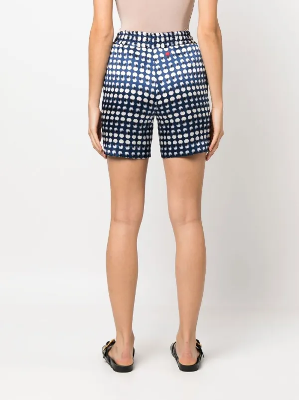【送料&関税込】Kiton Silk Shorts Kiton spot-print Elastic Shorts | Blue | FARFETCH GE