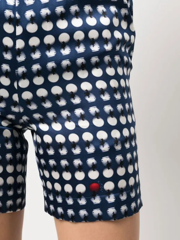 【送料&関税込】Kiton Silk Shorts Kiton spot-print Elastic Shorts | Blue | FARFETCH GE