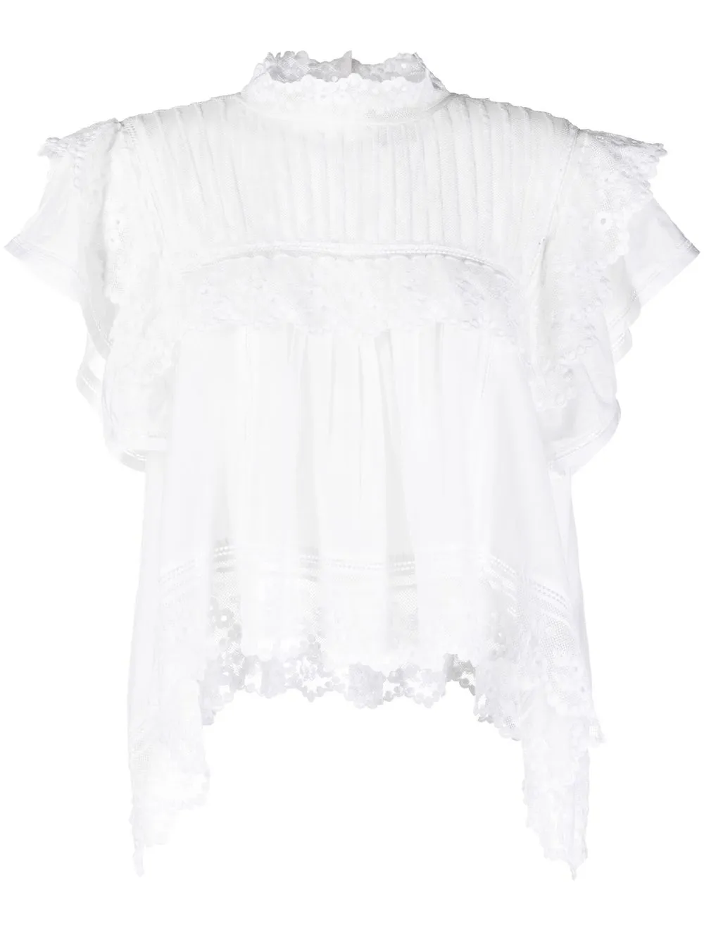 

Isabel Marant floral-lace cotton blouse - White