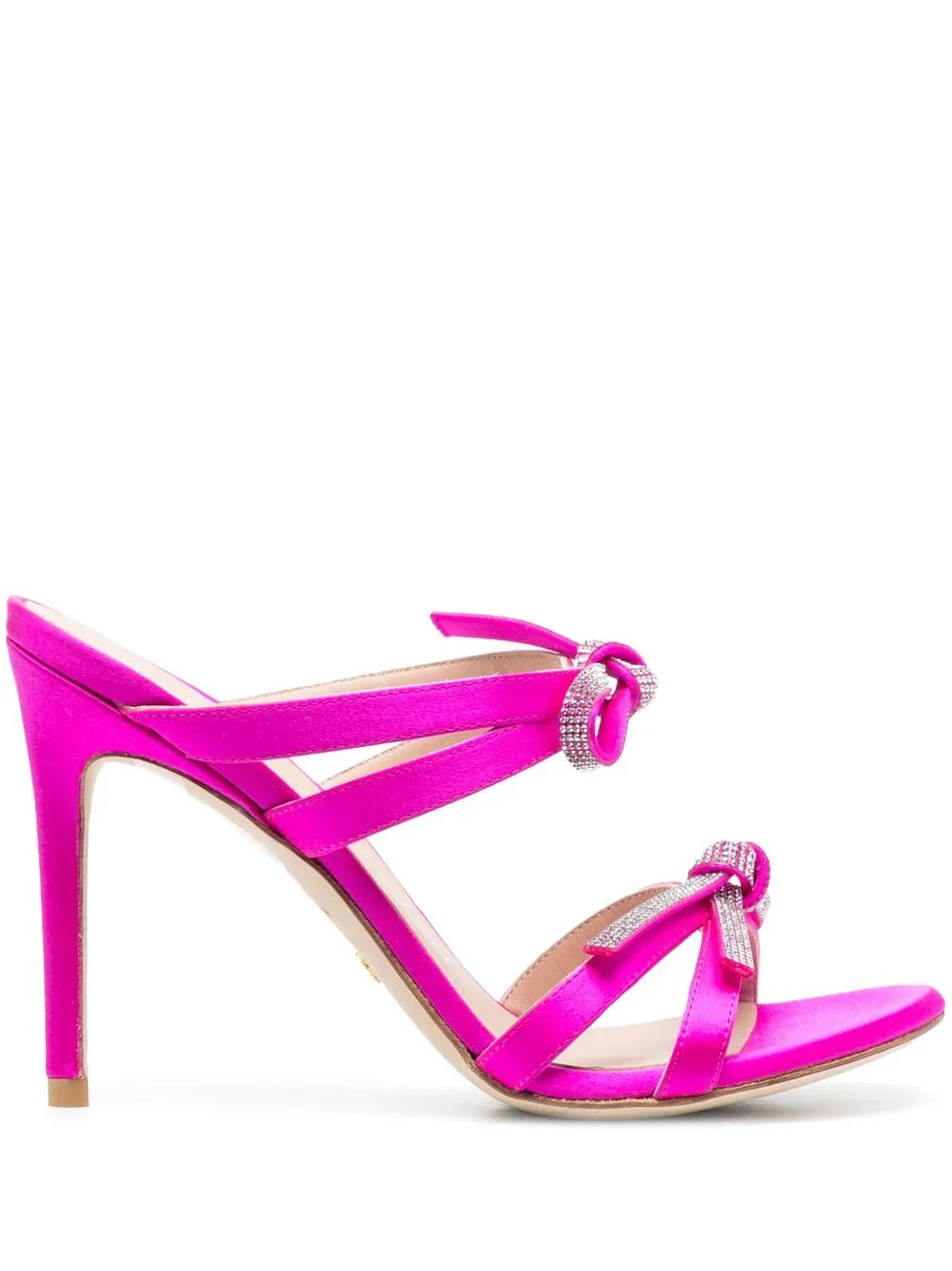 Stuart Weitzman Crystal-embellished Open-toe Sandals In Purple