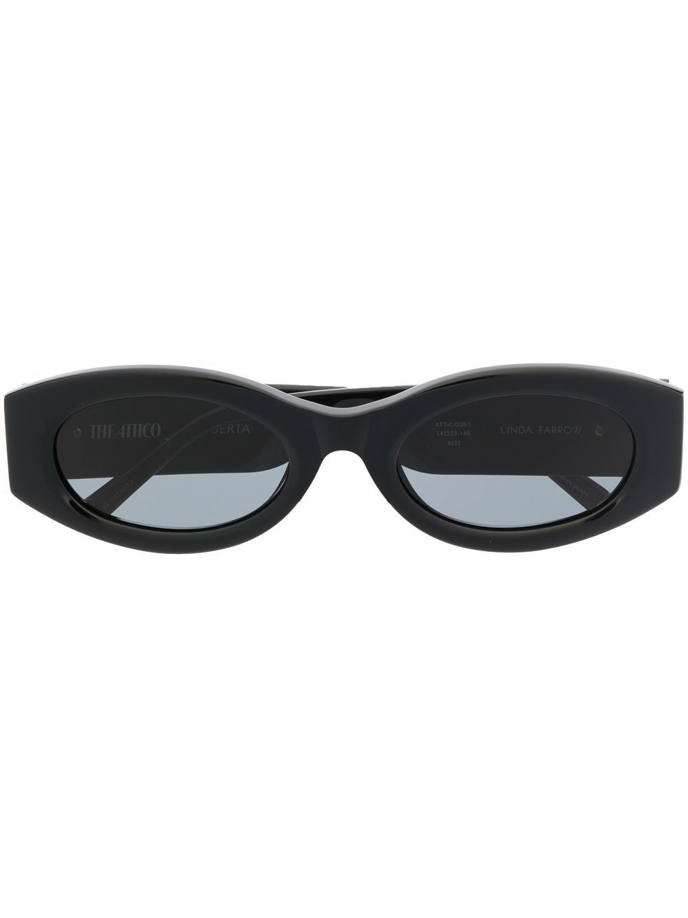 Linda Farrow Round Frame Sunglasses In Black
