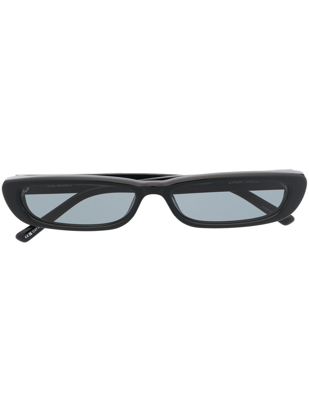 Linda Farrow narrow-frame sunglasses - Black