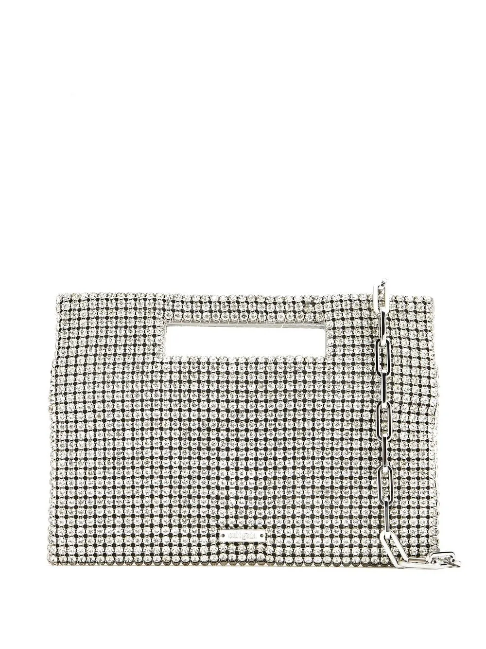 

Cult Gaia Lucinda Nano rhinestone clutch - Silver