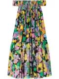 AZ FACTORY x Lutz Huelle Gaia floral-print off-shoulder midi dress - Pink