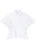 AZ FACTORY x Lutz Huelle Waterfall ruffle-sleeve shirt - White