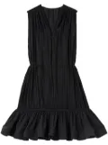 AZ FACTORY x Lutz Huelle Maleys ruffled plunge-neck midi dress - Black