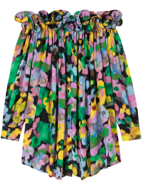 AZ FACTORY x Lutz Huelle Theodora floral-print off-shoulder dress