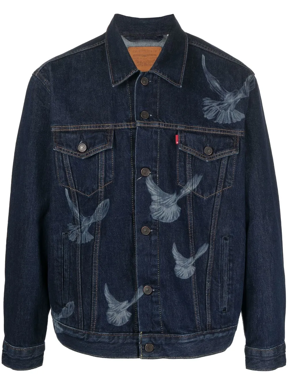 

Levi's x 3.PARADIS graphic-print denim jacket - Blue
