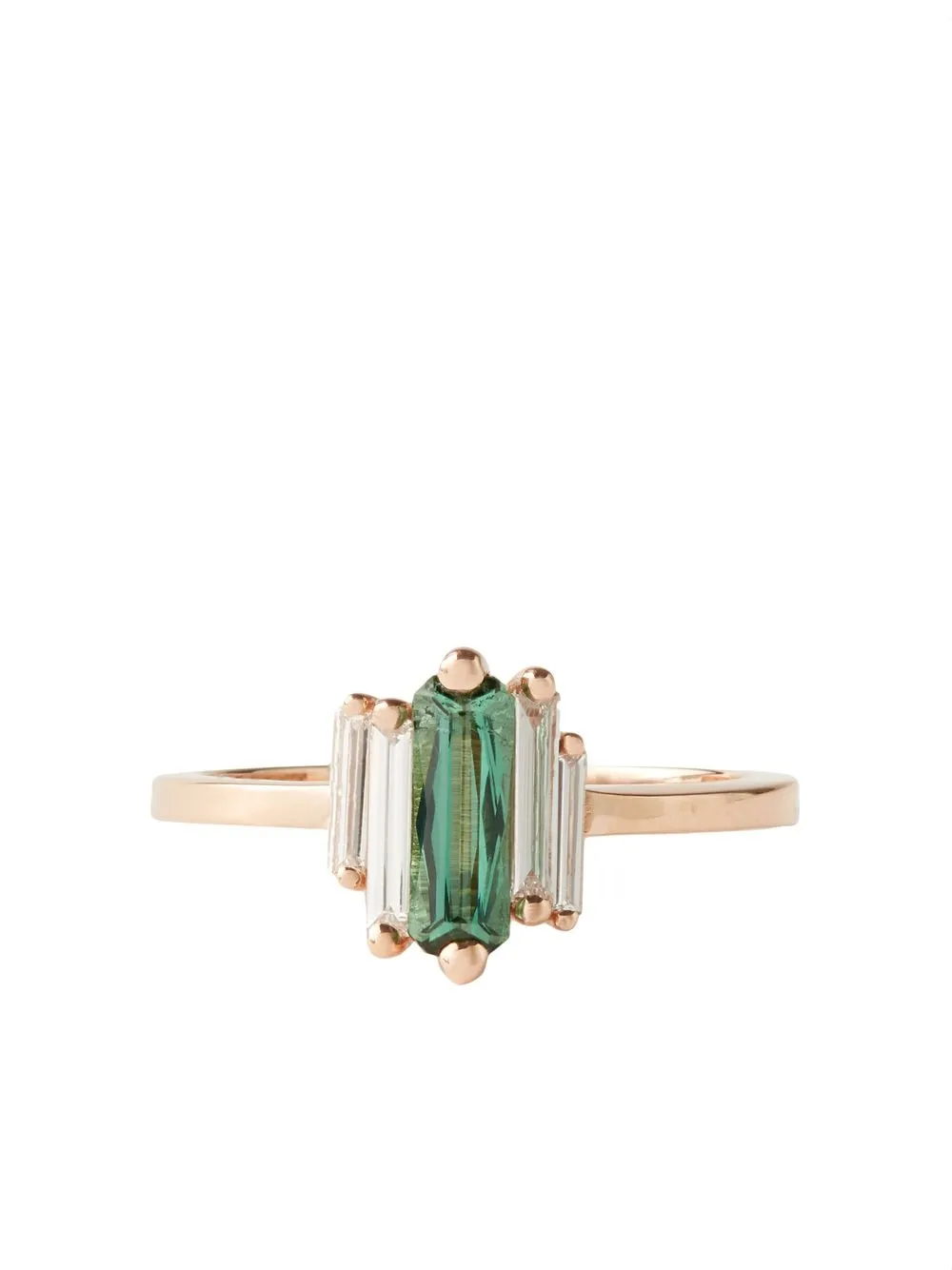 

Suzanne Kalan 18kt rose gold tourmaline and diamond ring - Pink